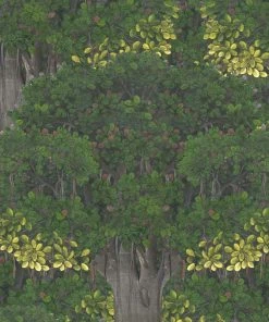 Mind The Gap Savage Leaves Light Green Wallpaper