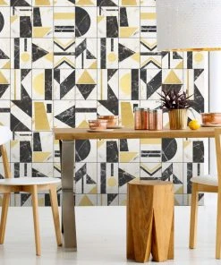 Mind The Gap Soho Brass Wallpaper Wallpaper & Paint