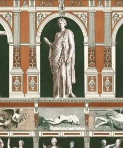 Mind The Gap Statues Antique Taupe Wallpaper