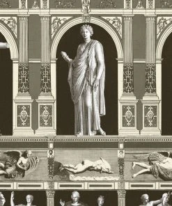 Mind The Gap Statues Antique Taupe Wallpaper