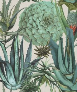 Mind The Gap Havana Tropicana Succulentus Anthracite Wallpaper