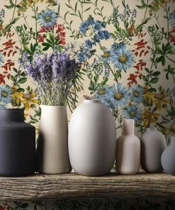 Mind The Gap Folk Couture Summerish Taupe Wallpaper - Floral Design for Home Decor 7 Mind The Gap Folk Couture Summerish Taupe Wallpaper