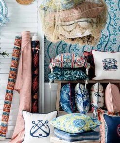 Mind The Gap Blue Skies Ahead Aegean Cotton Fabric