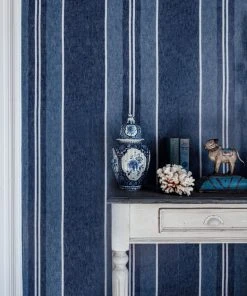 Mind The Gap Folk Couture Szepviz Green Stripe Wallpaper