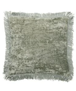 Cozy Living Cushions - CAROLINE VELVET FRINGED SEAGRASS