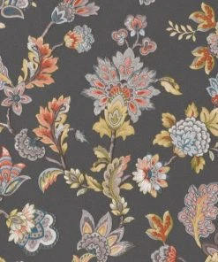 BN Fiore Floral Chintz Wallpaper Noir Rose & Thorn