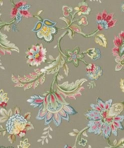 BN Fiore Floral Chintz Wallpaper Moss Rose & Thorn