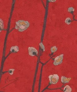 BN Van Gogh Wallpaper Flowering Plum Orchid Grey