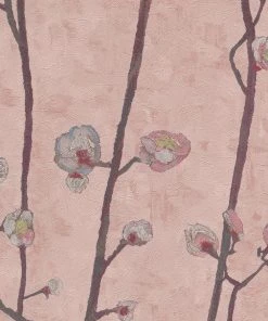 BN Van Gogh Wallpaper Flowering Plum Orchid Grey