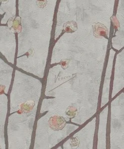BN Van Gogh Wallpaper Flowering Plum Orchid Grey