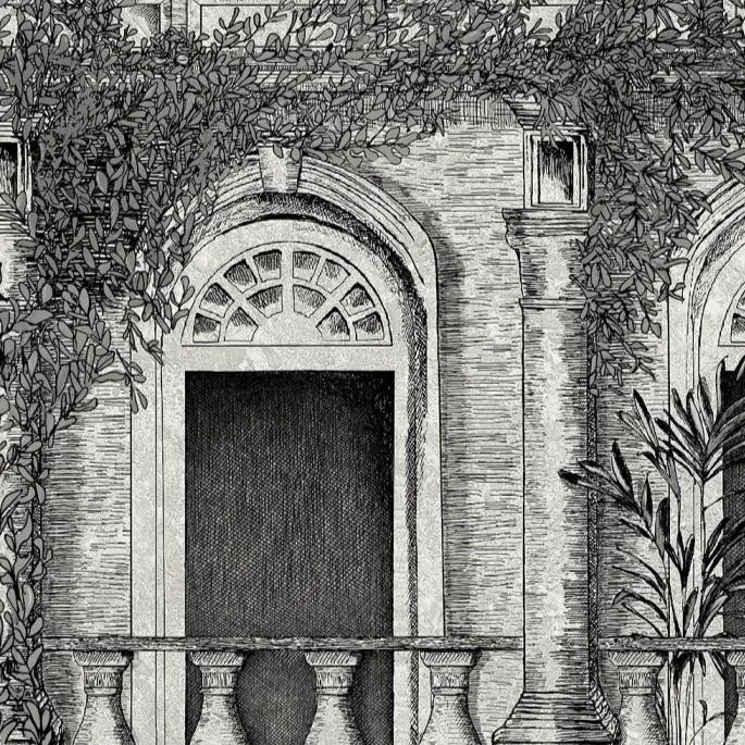 Brand Mckenzie The Architecture Wallpaper - Architecture Grey Les Jardins Royaux | Trees & Leaves Design | Heritage Wallpaper 5 Brand Mckenzie The Architecture Wallpaper, Architecture Grey Les Jardins Royaux