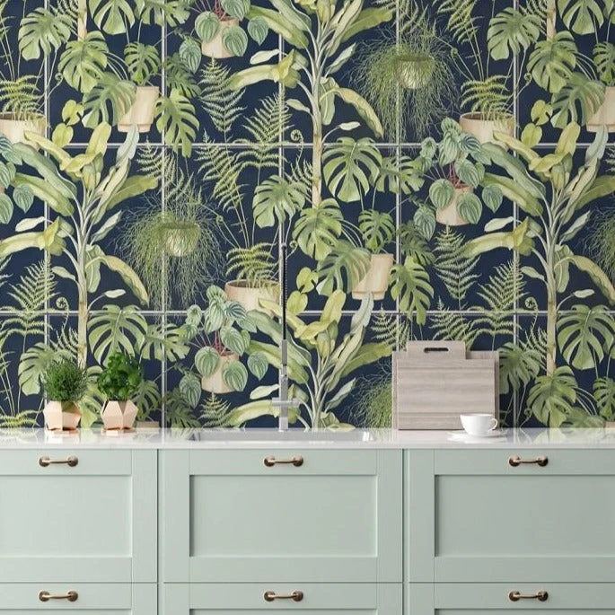 Brand Mckenzie The Green House Wallpaper - Midnight Blue | Nature & Animals Wallpaper 4 Brand Mckenzie The Green House Wallpaper, Midnight Blue