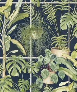Brand Mckenzie The Green House Wallpaper - Midnight Blue | Nature & Animals Wallpaper 7 Brand Mckenzie The Green House Wallpaper, Midnight Blue