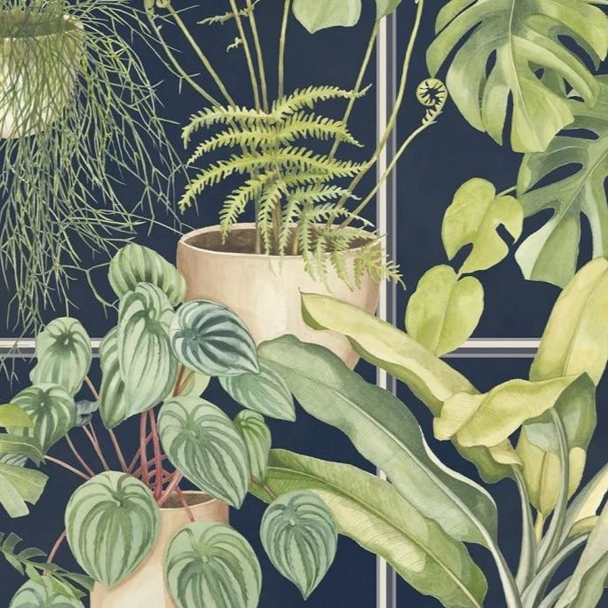 Brand Mckenzie The Green House Wallpaper - Midnight Blue | Nature & Animals Wallpaper 3 Brand Mckenzie The Green House Wallpaper, Midnight Blue