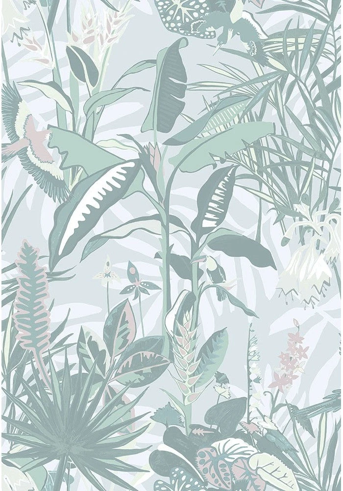 Brand Mckenzie The Tropics Wallpaper - Mint Green Bohemian Dream | Nature & Animals Wallpaper 5 Brand Mckenzie The Tropics Wallpaper - Mint Green Bohemian Dream