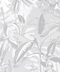 Brand Mckenzie The Tropics Wallpaper, Stone Grey