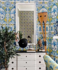 Mind The Gap The Villa Mural Wallpaper Red Blue Skies Ahead