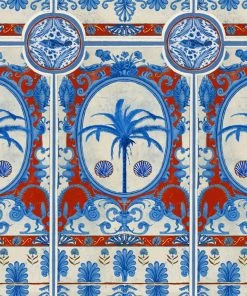 Mind The Gap The Villa Mural Wallpaper Red Blue Skies Ahead