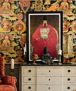 Mind The Gap Tibetan Tapestry Metallic Wallpaper Wallpaper & Paint