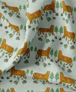 Annika Reed Studio New Tiger Tiger Oyster Linen - Serpentine