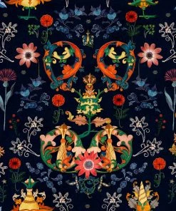 Mind The Gap Transylvania Folk In Blue Wallpaper Folk Couture