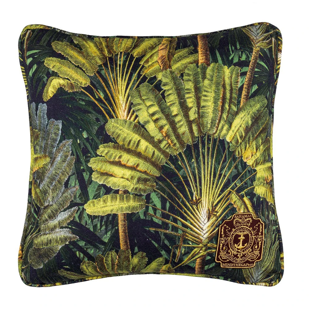Mind The Gap Havana Tropicana Traveller's Palm Linen Cushion - Tropical Home Decor 3 Mind The Gap Havana Tropicana Traveller's Palm Linen Cushion