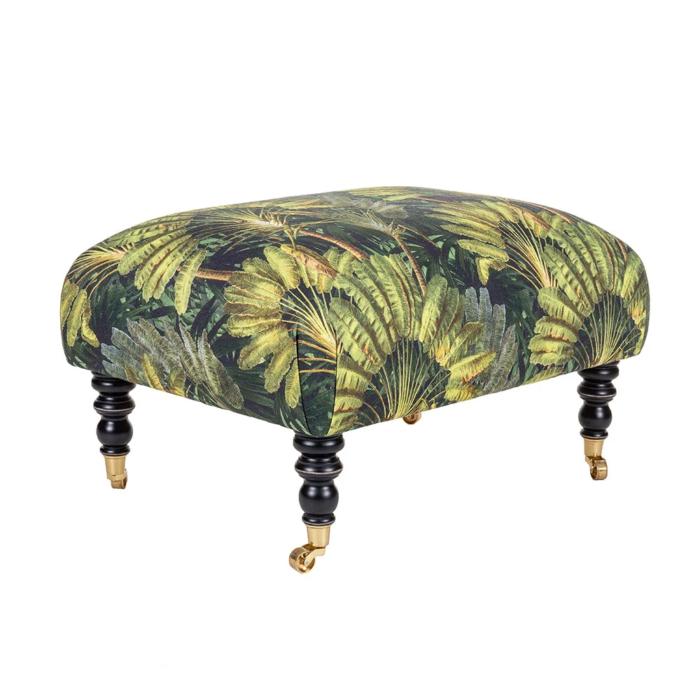 Mind The Gap Hudson Upholstered Stool - Havana Tropicana Footstool | Stylish Homeware Furniture 4 Mind The Gap Hudson Upholstered Stool Havana Tropicana