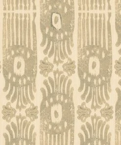 Mind The Gap Tribal Ikat, Lava Red Wallpaper Indigena