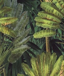 Mind The Gap Linen Fabrics, Traveler's Palm