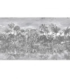 Brand Mckenzie Wallpaper & Paint Tropical Reflections Wallpaper, Black & White