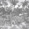 Brand Mckenzie Wallpaper & Paint Tropical Reflections Wallpaper, Black & White
