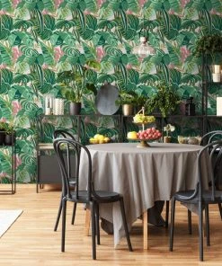 Mind The Gap Memphis To Miami Tropical Foliage Pink Wallpaper - Vibrant Home Decor 7 Mind The Gap Memphis To Miami Tropical Foliage Pink Wallpaper