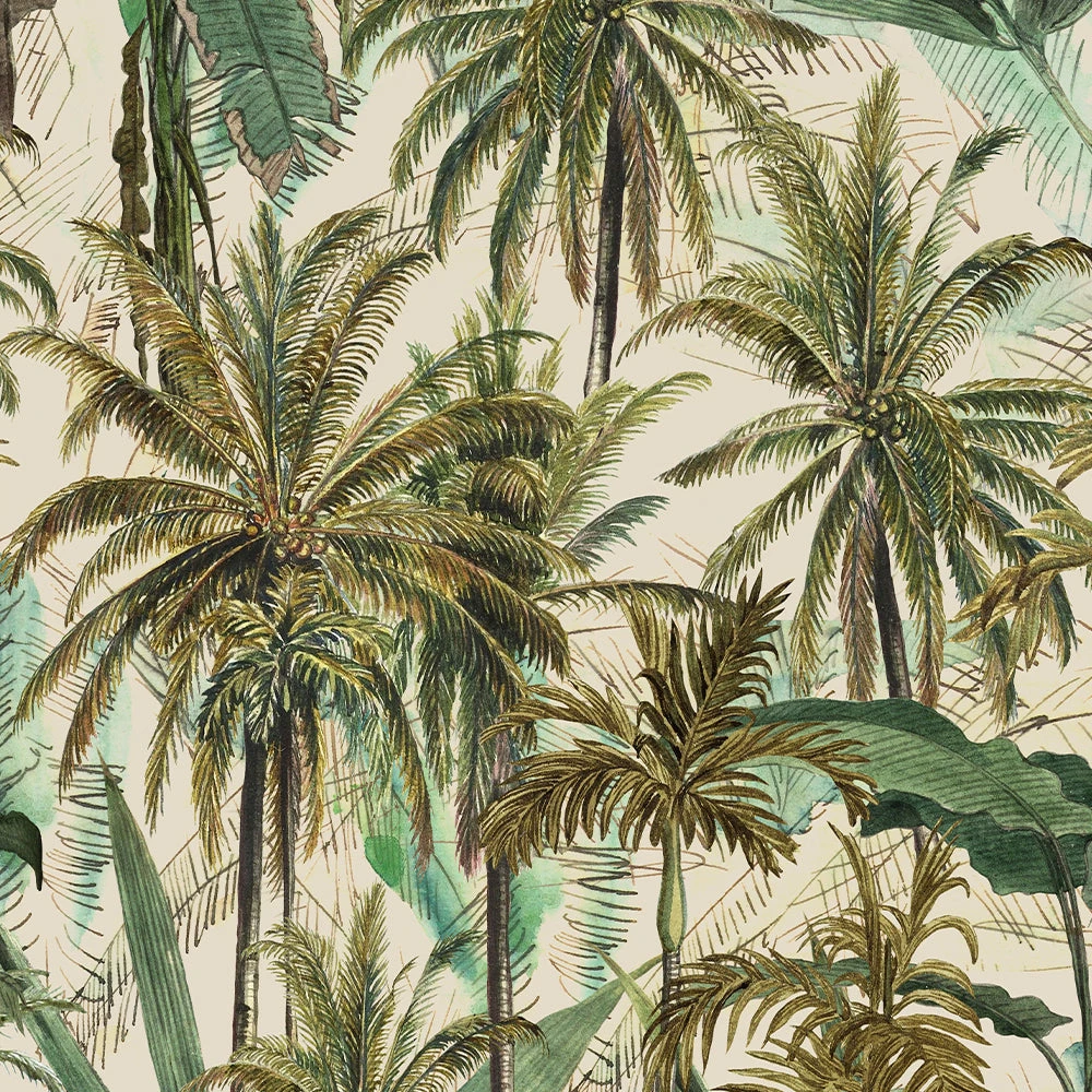 Havana Tropicana Mind The Gap Linen Fabric - The Jungle Design | Premium Linen & Cotton Blend for Homeware 3 Havana Tropicana Mind The Gap Linen Fabrics, The Jungle