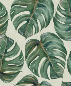 Mind The Gap Tropical Leaf Wallpaper Memphis To Miami