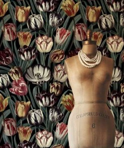 Mind The Gap Tulipa Dark Wallpaper