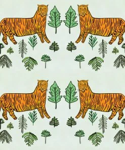 Annika Reed Studio Tiger Tiger Wallpaper - Serpentine New