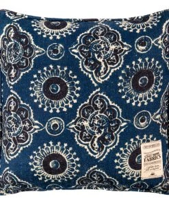 Mind The Gap Ajrak Linen Cushion