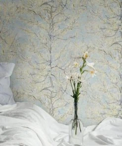 BN Van Gogh Wallpaper Spring Bloom - Soft Blue