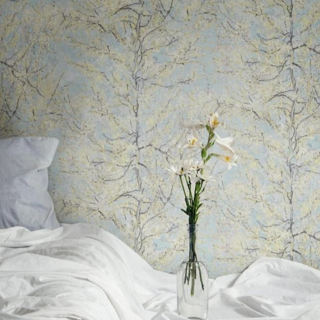 Van Gogh Spring Bloom Wallpaper - Soft Blue Floral Design | BN Homeware 3 BN Van Gogh Wallpaper Spring Bloom - Soft Blue