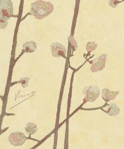 Thedesignyarduk Van Gogh Wallpaper Flowering Plum Orchid Sunlight Cream Les Jardins Royaux
