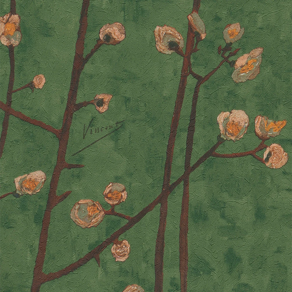 Thedesignyarduk Les Jardins Royaux Van Gogh Wallpaper - Flowering Plum Orchid Stone Design 4 Thedesignyarduk Les Jardins Royaux Van Gogh Wallpaper Flowering Plum Orchid Stone