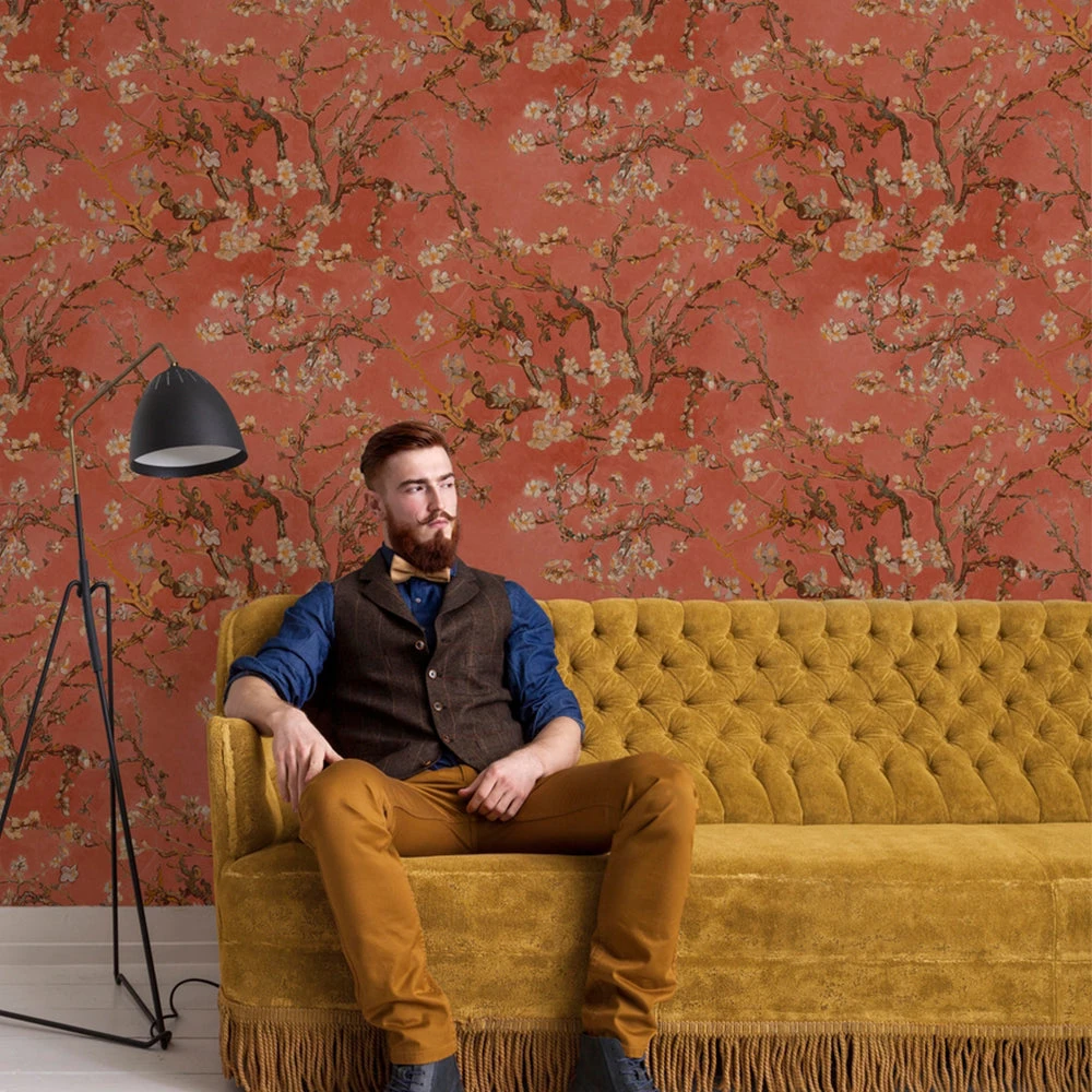 BN Van Gogh Wallpaper - Almond Blossom Coral | Floral Wallpaper for Home Decor 4 BN Van Gogh Wallpaper - Almond Blossom Coral