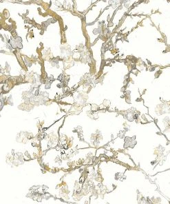 BN Van Gogh Wallpaper - Almond Blossom Smoke