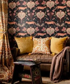 Mind The Gap The Vixen - Anthracite Wallpaper Folk Couture