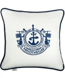 Mind The Gap VOYAGE Linen Embroidered Cushion
