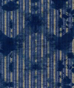 Mind The Gap Washed Shibori Indigo Wallpaper