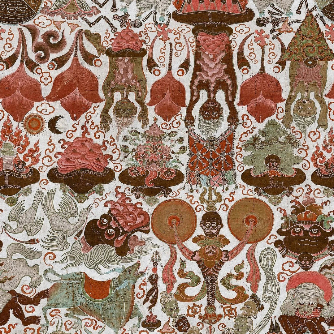 The Design Yard Yama Dharmaraja Wallpaper - Heritage Wallpaper for Home Decor 4 The Design Yard Yama Dharmaraja Wallpaper