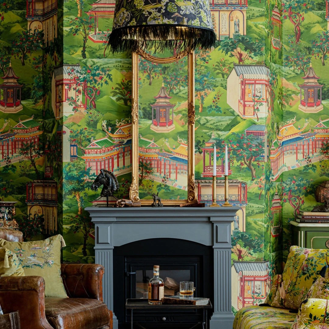 The Design Yard Yuyuan Wallpaper - Nature & Animals, Rose & Thorn, Trees & Leaves - Heritage Wallpaper for Home Decor 5 The Design Yard Yuyuan Wallpaper