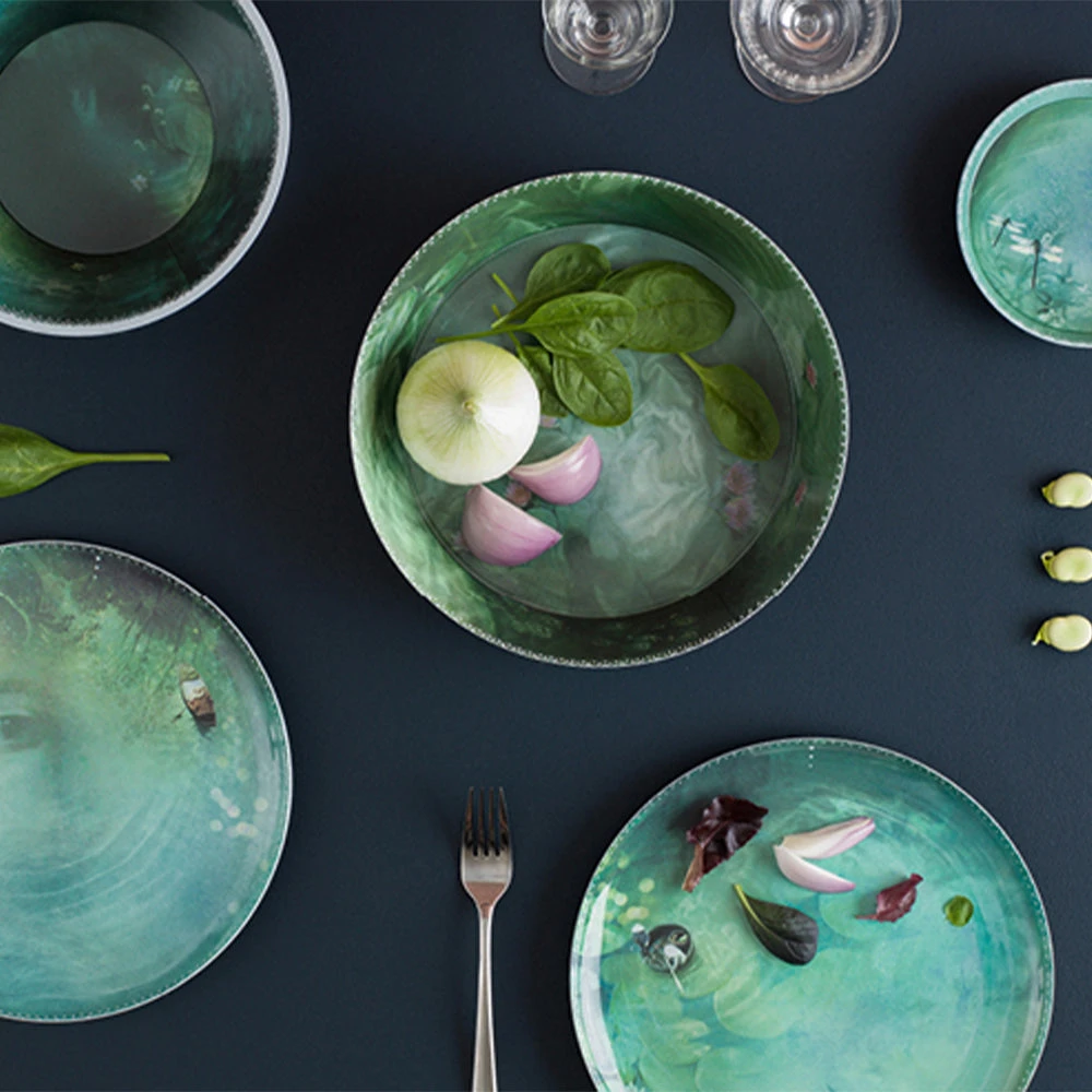 Thedesignyarduk Les Jardins Royaux Ibride Yuan Stackable Serving Set NARCISSE - Luxury Stackable Plates & Bowls for Picnic & Dining 5 Thedesignyarduk Les Jardins Royaux Ibride Yuan Stackable Serving Set NARCISSE