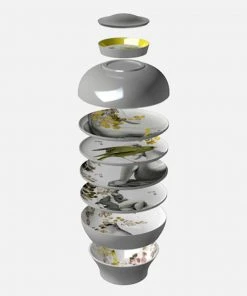 Thedesignyarduk Les Jardins Royaux Ibride Yuan Stackable Serving Set NARCISSE - Luxury Stackable Plates & Bowls for Picnic & Dining 19 Thedesignyarduk Les Jardins Royaux Ibride Yuan Stackable Serving Set NARCISSE
